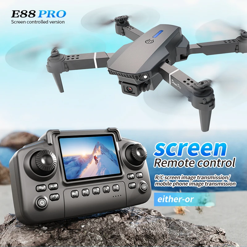 Drone Surveying - Drone Professionale E88 PRO con Schermo,